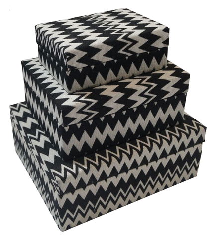 IKAT Fabric Box Zigzag 012